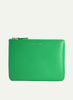 COMME DES GARCONS - Classic Leather Zip Pouch - SA5100 - Green - Front