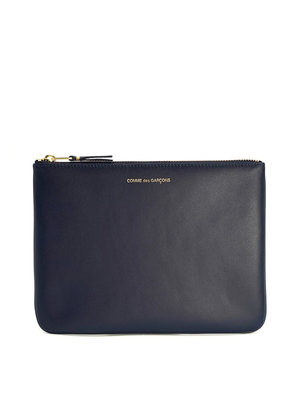 COMME DES GARÇONS - Classic Leather Zip Pouch, Navy - Front