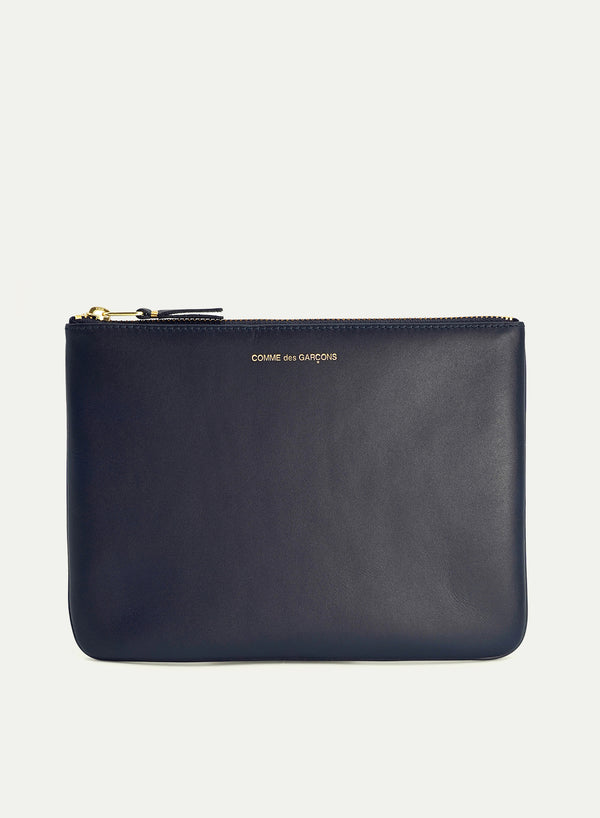 COMME DES GARCONS - Classic Leather Zip Pouch - SA5100 - Navy - Front