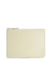 COMME DES GARÇONS - Classic Leather Zip Pouch, Off White - Front