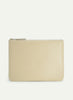 COMME DES GARCONS - Classic Leather Zip Pouch - SA5100 - Off White - Front 