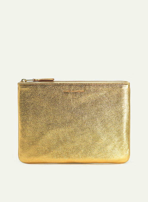 COMME DES GARCONS - Classic Leather Zip Pouch - SA5100G - Gold - Front