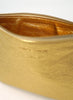 COMME DES GARÇONS - Metallic Leather Zip Pouch, Gold - Inside