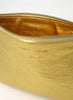 COMME DES GARÇONS - Metallic Leather Zip Pouch, Gold - Interior