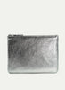 COMME DES GARCONS - Classic Leather Zip Pouch - SA5100G - Silver - Front