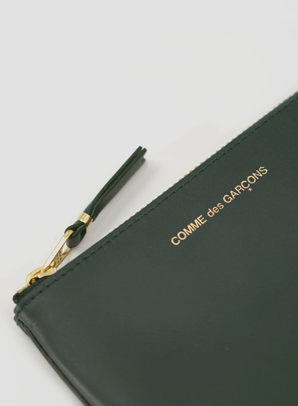 COMME DES GARCONS - Classic Leather Zip Pouch - SA8100 - Bottle Green - Detail
