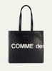 COMME DES GARCONS - Huge Logo Leather Tote Bag - SA9001HL - Black - Front