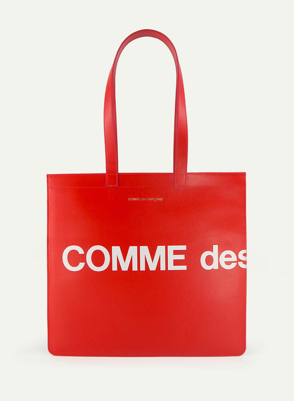 COMME DES GARCONS - Huge Logo Leather Tote Bag - SA9001HL - Red - Front