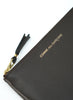 COMME DES GARÇONS - Small Classic Leather Zip Pouch, Brown - Detail