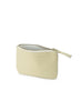 COMME DES GARÇONS - Small Classic Leather Zip Pouch, Off White - Angle
