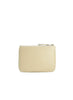 COMME DES GARÇONS - Small Classic Leather Zip Pouch, Off White - Back