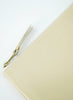 COMME DES GARÇONS - Small Classic Leather Zip Pouch, Off White - Detail