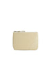 COMME DES GARÇONS - Small Classic Leather Zip Pouch, Off White - Front