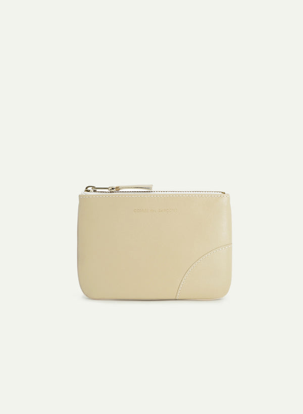 COMME DES GARCONS - Small Classic Leather Zip Pouch - SA8100 - Off White - Front