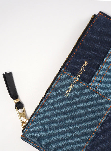COMME DES GARCONS - Small Denim Pocket Wallet - Denim Blue - Detail