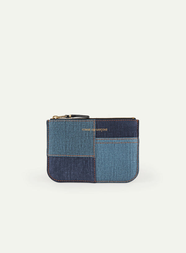 COMME DES GARCONS - Small Denim Pocket Wallet - SA8100DP - Denim Blue - Front