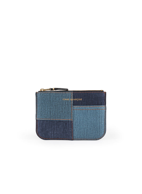 COMME DES GARCONS - Small Denim Pocket Wallet - Denim Blue - Front