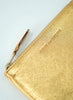 COMME DES GARÇONS - Small Metallic Leather Zip Pouch, Gold - Detail