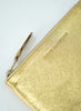 COMME DES GARÇONS - Small Metallic Leather Zip Pouch, Gold - Detail