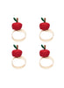 CORO CORA - SET OF FOUR APPLE RAFFIA NAPKIN RINGS - 1