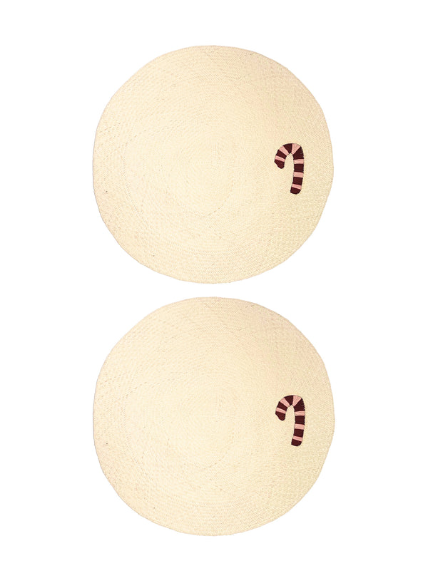 CORO CORA - SET OF TWO CANDY CANE PLACEMATS - Duo 