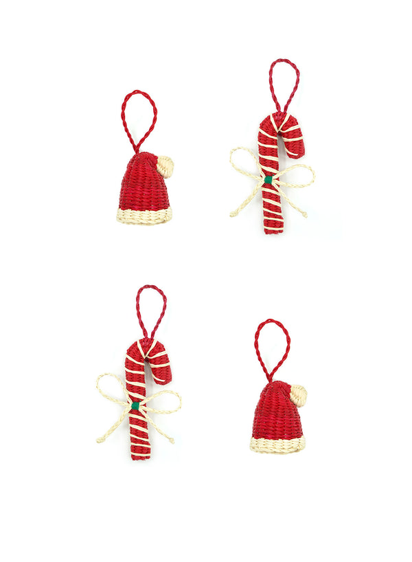 CORO CORA - SET OF FOUR HAND WOVEN CHRISTMAS ORNAMENTS - 1