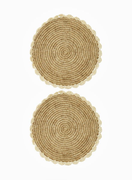 CORO CORA - Fique Scallop Placemats - Set