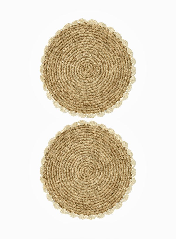 CORO CORA - Fique Scallop Placemats - Set