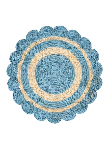 CORO CORA - SET OF TWO GLORY LIGHT BLUE AND NATURAL PLACEMATS - 2