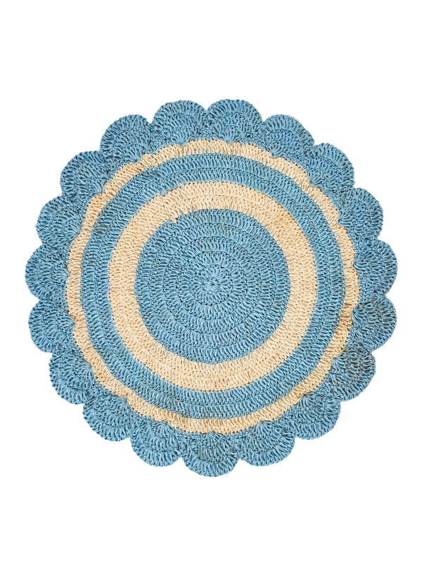 CORO CORA - SET OF TWO GLORY LIGHT BLUE AND NATURAL PLACEMATS - 2