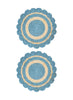 CORO CORA - SET OF TWO GLORY LIGHT BLUE AND NATURAL PLACEMATS - 1