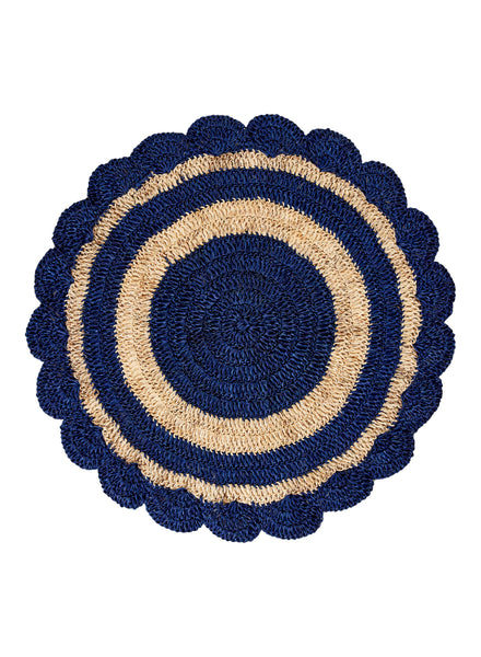 CORO CORA - SET OF TWO GLORY NAVY AND NATURAL PLACEMATS - 2