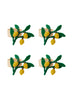 CORO CORA - SET OF FOUR LEMON RAFFIA NAPKIN RINGS - 1
