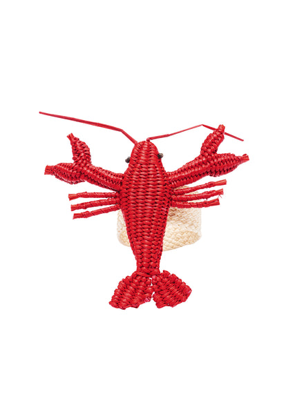 SET OF FOUR HAND WOVEN LOBSTER NAPKIN RINGS - CORO CORA