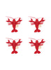 SET OF FOUR HAND WOVEN LOBSTER NAPKIN RINGS - CORO CORA