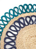 CORO CORA - Magnolia placemats - Aquamarine - Navy - Detail 