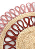 CORO CORA - Magnolia placemats - Pink - Burgundy - Detail 