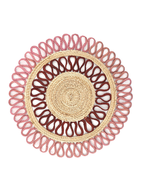 CORO CORA - Magnolia placemats - Pink - Burgundy - Single 