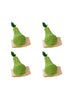 CORO CORA - SET OF FOUR PEAR RAFFIA NAPKIN RINGS - 1