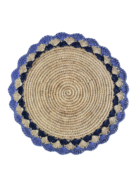 CORO CORA - Petal placemats - Baby Blue - Navy 