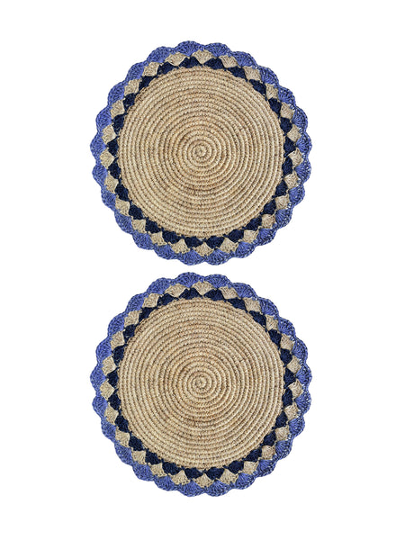 CORO CORA - Petal placemats - Baby Blue - Navy - Lead Image