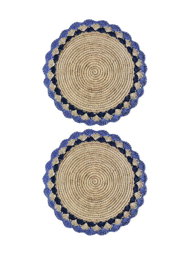 CORO CORA - Petal placemats - Baby Blue - Navy - Lead Image