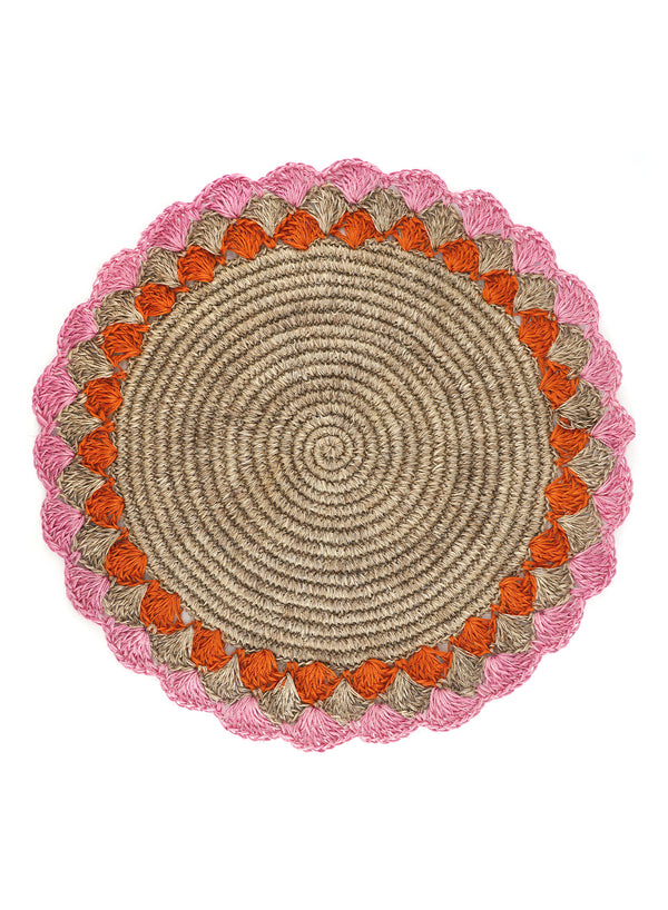 CORO CORA - Petal placemats - Light Pink - Orange - Single