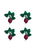 CORO CORA - Radish Napkin Rings - Set 
