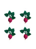 CORO CORA - Radish Napkin Rings - Set