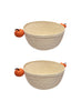 CORO CORA - SET OF TWO HAND WOVEN PUMPKIN BOWLS - 1