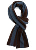 JANECARR - The College Scarf In Cashmere, Slate And Dark Brown
