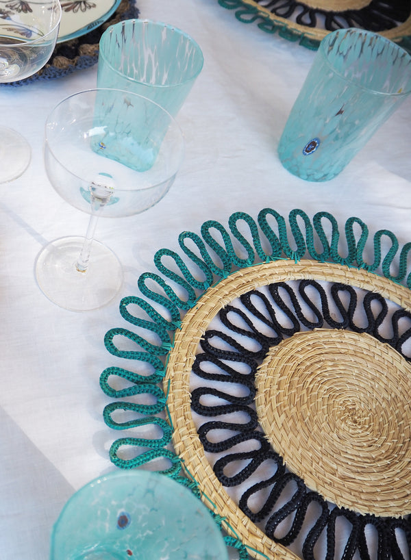 CORO CORA - SET OF TWO MAGNOLIA TURQUOISE AND BLUE PLACEMATS - Lifestyle