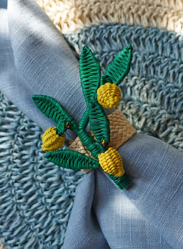 Coro Cora - Lemon Branch Napkin Ring - Lifestyle 