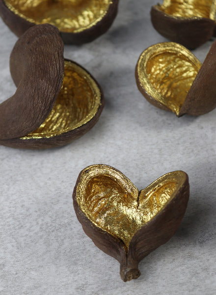 DECORATIVE GOLD NUTSHELLS - 2